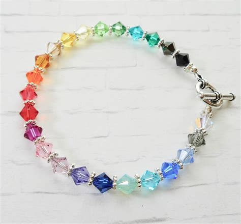 crystal bracelets etsy|multi colored crystal bracelets.